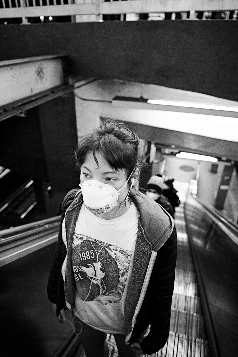 Nurse Cady Commuting to Work, Covid-19, NYC, 2020Nurse Cady Chaplin commuting to 